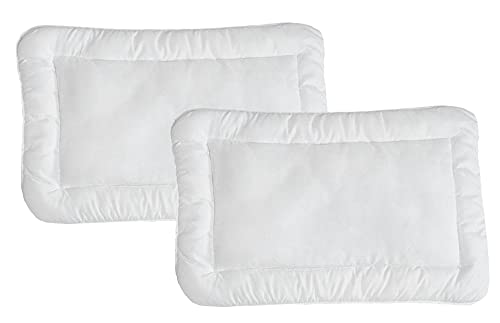 KiGATEX 2er Pack Babykissen Kinderkissen Flachkissen 40x60 cm nach Öko-Tex Standard 100 Zertifiziert