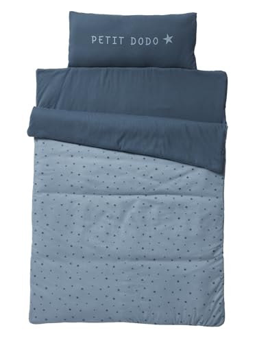 VERTBAUDET Minidodo Essentiels Kinderschlafsack, blau, bedruckt