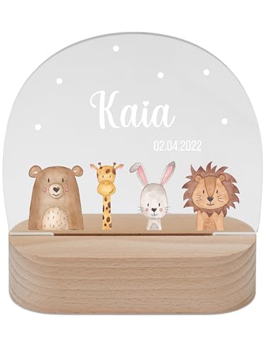 wunderwunsch - Personalisiertes Nachtlicht für Babys - Individuelle Nachttischlampe für Kinder - Personalisierte Geschenke Kinder - Babygeschenk - Geschenk zur Geburt