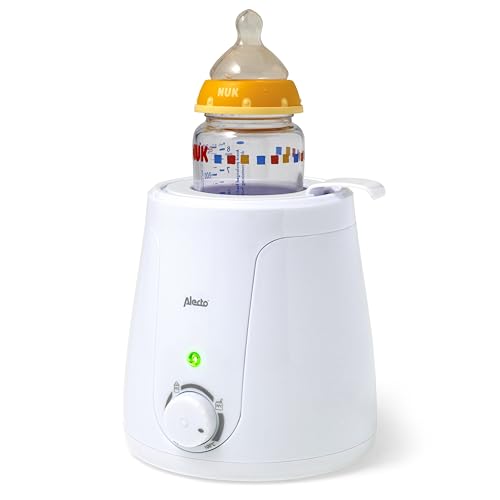 Alecto BW-70 Baby Flaschenwärmer - Erwärmen und Auftauen - stufenlos einstellbare Temperatur - und LED Indikator - weiß