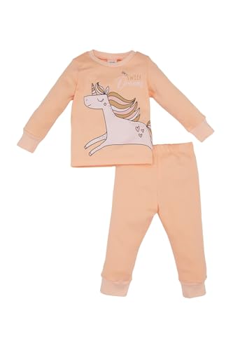 DeFacto Schlafanzüge für Baby-Mädchen, Gemütliche Pyjamas für süße Babys, Bequeme Pyjama Baby Mädchen, Kuscheliger Baby Schlafanzug im Pyjama Set Mädchen