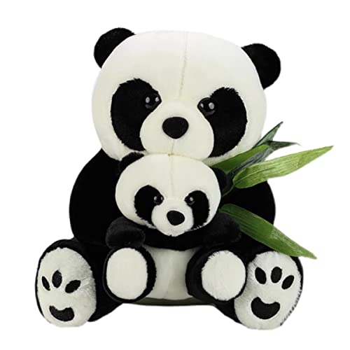 DANAIM Simulation Plüsch-Panda-Kuscheltiere Mit Realistischem Panda-Baby-Weichkissen, Mutter Und Baby-Plüsch-Bambus-Panda-Plüschtier-Geschenk for Kinder, Jungen, Freundin, Kinder(50cm)