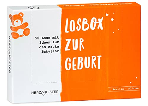 Losbox zur Geburt - Das Geschenk zur Geburt für Mama, Papa & Baby I 50 Lose mit wundervollen Ideen für das erste Jahr I Geschenk zur Geburt für Mädchen & Jungen und Geschenkidee für werdende Eltern