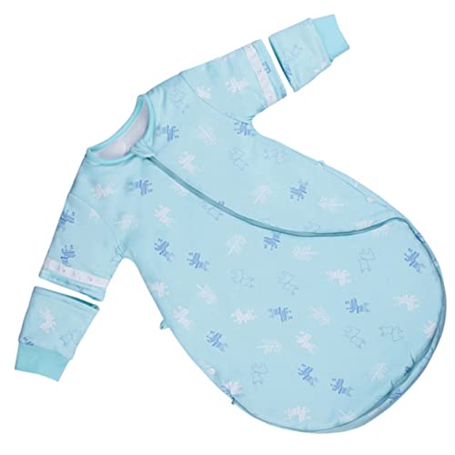 ibasenice Schlafsack Wickeldecke Für Kleinkinder Unisex-babyschlafsack Kinderschlafsack Wimpelkette Langarmschlafsack Weiche Baumwolltasche Schlafsack Wickeln Blue Baumwolle