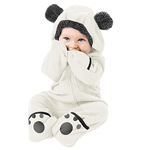 Baby Erstausstattung aus Fleece Baby Body für Neugeborene bis 4 Jahren – Baby Strampler – Baby Kleidung/Kinder Pyjama Winterjacke – Geschenk zur Geburt