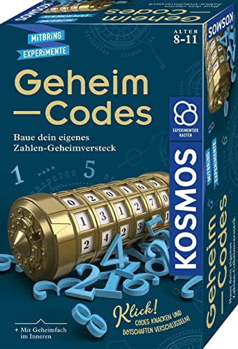 Kosmos 658076 Geheim-Codes, Baue ein eigenes Zahlen-Geheimversteck, Codes knacken, Nachrichten und Geheimnisse verschlüsseln, Experimentierset für Kinder ab 8-11 Jahre, Kryptex Mitbringsel Geschenk