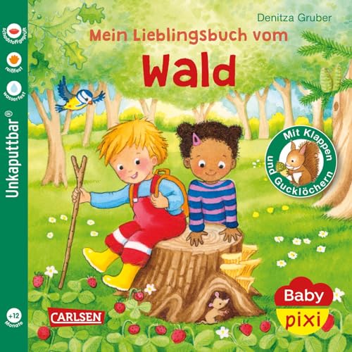Baby Pixi (unkaputtbar) 129: Mein Lieblingsbuch vom Wald: Unzerstörbares Baby-Buch ab 12 Monaten über Waldtiere und Jahreszeiten mit Gucklöchern und ... schadstoffgeprüft, reißfest, Band 129)